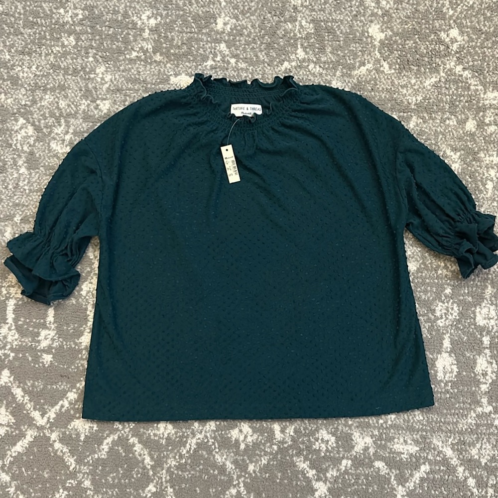 Madewell Texture and Thread Ruffle blouse - Picture 2 of 6
